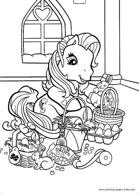 pony color page cool cartoon coloring pages  kids