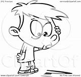 Boy Looking Down Question Mark Confused Cartoon Outline Clip Toonaday Royalty Illustration Rf Clipart Ron Leishman 2021 sketch template