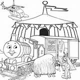 Coloring Train Thomas Pages Printable Library Clipart sketch template