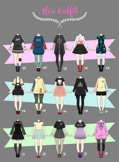 cute clothes drawing anime harujaku vanta clothing adopt close by