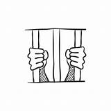 Jail Criminal Guilty Vignetting sketch template