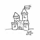 Sand Coloring Castle Sandcastle Drawing Clipart Clip Pages Color Template Castles Cliparts Cute Drawings Designlooter Library sketch template