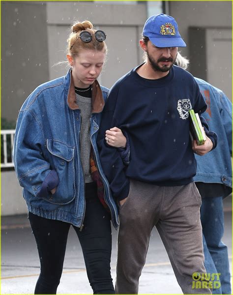 Photo Shia Labeouf Wife Mia Goth Get Caught In The Rain 12 Photo