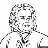 Bach Sebastian Johann Coloring Pages Color Cartoon Gif Thecolor Composers Choose Board sketch template