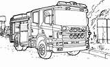 Pompieri Camion Fuoco Stampare sketch template