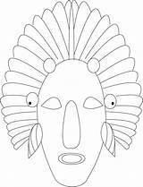 Mascaras Indigenas Indio Masque Mascara Coloringhome Colour Orientacionandujar sketch template