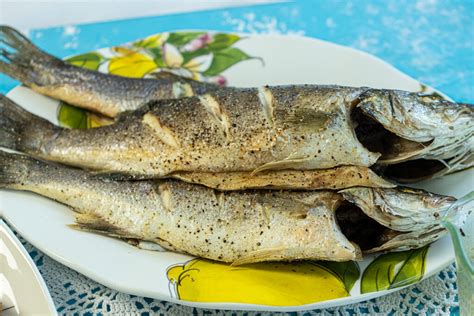 Lavraki Greek Style Roasted Mediterranean Sea Bass Dimitras Dishes