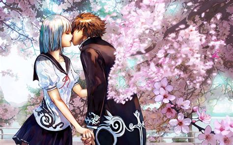 cute anime couple kiss hd wallpaper one hd wallpaper pictures backgrounds free download
