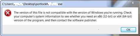 error  version   file   compatible   version  windows