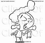 Sneezing Tissue Holding Illustration Girl Toonaday Royalty Clipart Lineart Vector 2021 Cartoon sketch template
