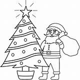 Coloring Sapin Pere Claus sketch template