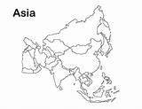 Asia Map Blank Printable Coloring Outline Countries Printablee Via Kids sketch template