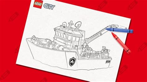 lego fire boat coloring sheet lego coloring sheets pinterest