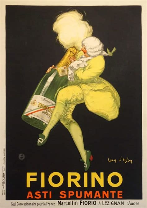 French Art Deco Sparkling Wine Vintage Poster Fiorino