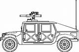 Drawing Humvee Army Tank Hmmwv Missile Tow Vehicle Carrier Technical Military Easy Anti Drawings Vehicles Hummer Tanks уличные Line бои sketch template