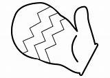 Mitten Clip Mittens Coloring Clipart Cliparts sketch template