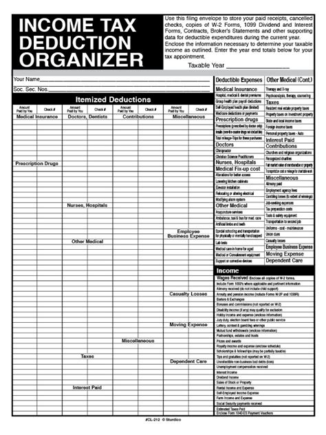 income tax organizer worksheet promotiontablecovers
