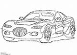 Chrysler Malvorlage Kleurplaat Rennauto Formel Formule Wagen sketch template