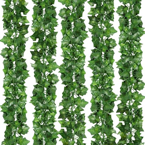 pcs  feet artificial ivy hanging plants fake vine leaves  home garden wall wedding