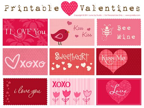 printable valentines june lily design illustration  printables