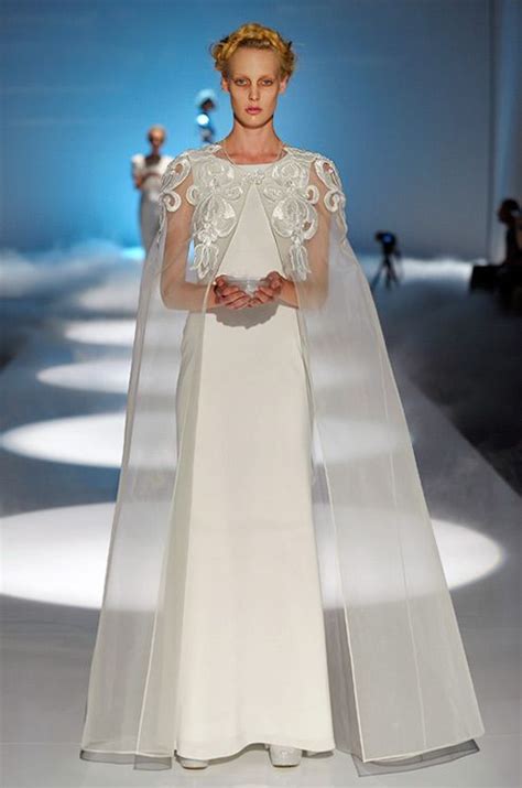 a long sheer bridal cape from david fielden 2013 bridal wedding dresses wedding dresses