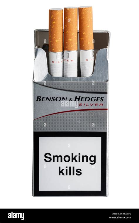benson hedges cigarettes   white background stock photo royalty  image  alamy