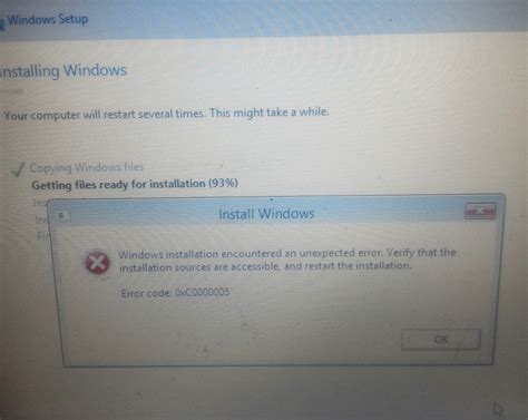 mengatasi error code xc dikala install windows