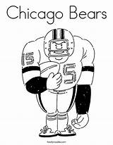 Coloring Chicago Bears Football Player Noodle Built California Usa sketch template