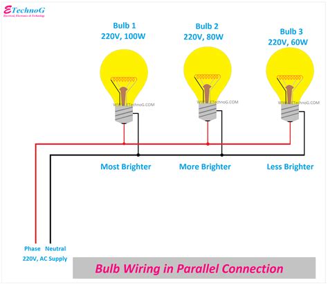 bulb wiring  series  parallel connection etechnog