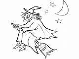 Witch Coloring Flying Pages Wicked West Coloring4free Broomstick Clipartmag Drawing Getdrawings sketch template