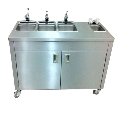 portable sink stainless steel  compartment portable sink depot