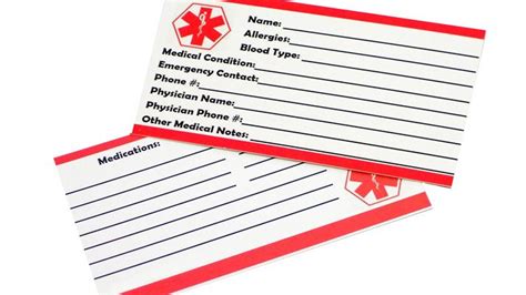 medical alert wallet card template creative professional template
