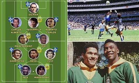 pele and diego maradona up front incredible combined argentina and
