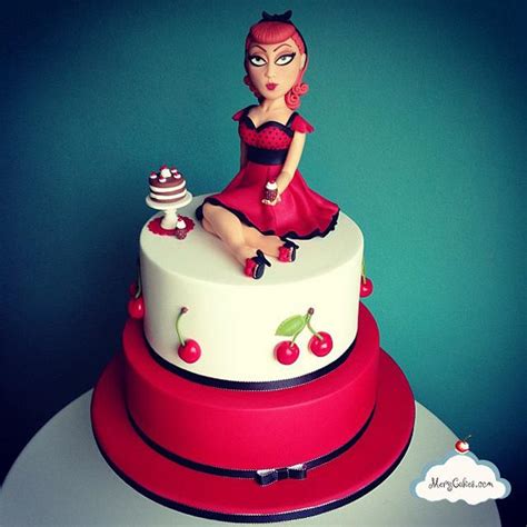 Pin Up Cherries Cake Cake By Mery Cakes Cakesdecor