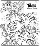 Trolls Poppy Barb sketch template