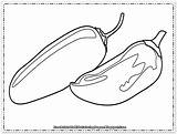 Coloring Pages Chili Printable Pepper Kids Peppers Vegetables sketch template