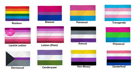 Rainbow Pride Flags 3x5ft With Grommets Lgbtqia Bi Pan Trans Poly Nb