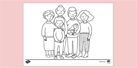 family colouring pages twinkl teacher
