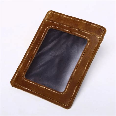 classical  genuine leather id holders wallet card holder wallets