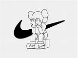 Kaws Nike Dribbble Tattoo Camisetas Hypebeast Supreme Swoosh Hype sketch template