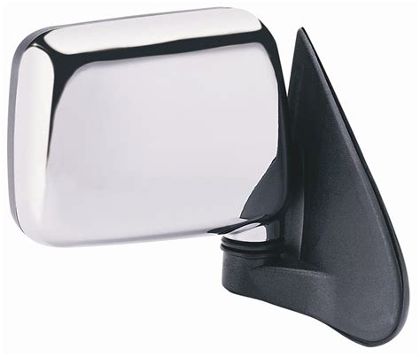 k source replacement side mirror manual black chrome passenger