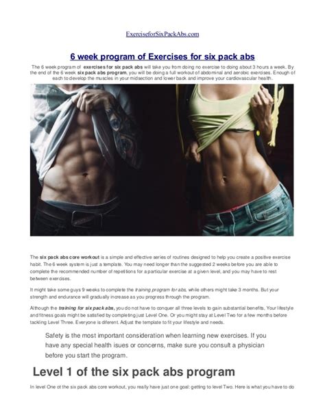 Six Pack Abs Workout At Home Pdf