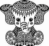 Mandala Mandalas Coloriage Pages Elefante Colorare Colorier éléphant Bild Elefant Hibou Adulte Coloriages sketch template