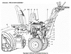 dr power snow blower pro  parts diagram  sb pro  main assembly