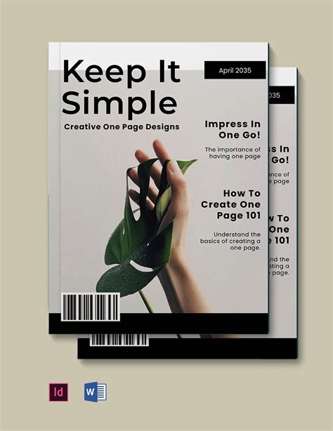 zine template  indesign