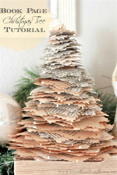 book page christmas trees tutorial love  family home