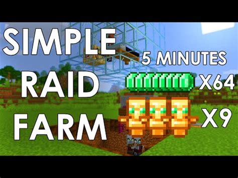 simple raid farm  minecraft youtube
