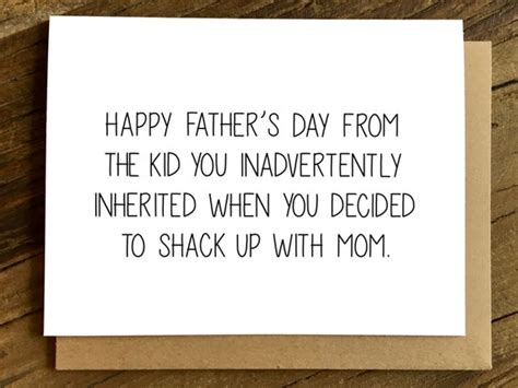 Funny Father S Day Card For Step Dad Stepdad Card Etsy