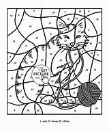 Number Color Coloring Numbers Pages Kids Esl Adults Printables Cat Mandala Printable Drawing Adult Education Wuppsy Worksheets Draw Print Math sketch template