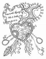 Coloring Pages Anniversary Happy Adult Forever Always Adults Karen Book Lukens Printable Color Books Quote Colouring Etsy Heart Artist Template sketch template